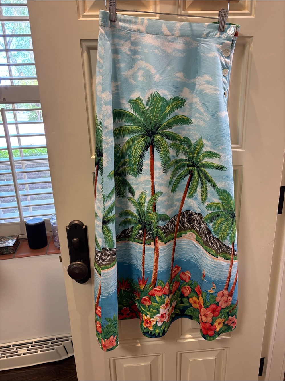 Vintage Hawaiian rayon skirt
